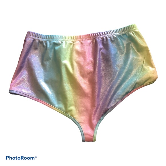 SHEIN Iridescent Spandex Metallic Shimmery Bikini - Picture 6 of 9